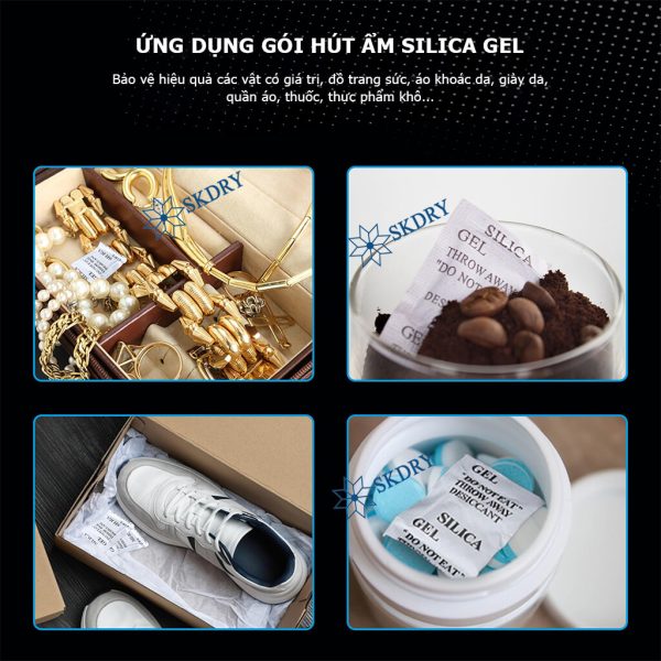 Ứng dụng của gói chống (hút) ẩm Silica Gel màu trắng